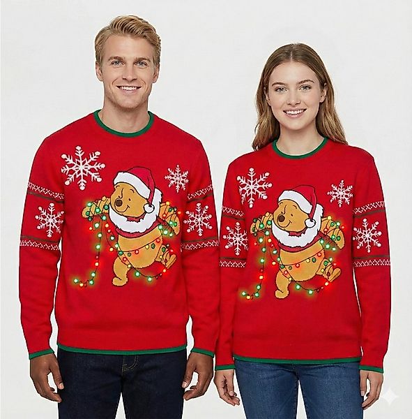 Disney Weihnachtspullover Winnie Puuh Leuchtender Weihnachtspullover für Er günstig online kaufen