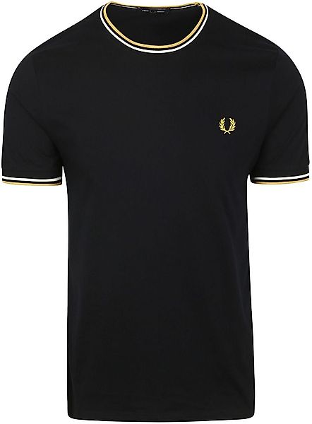 Fred Perry M1588 Twin Tipped T Shirt marine - Größe L günstig online kaufen