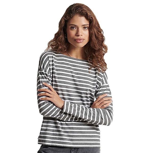 Superdry Studios Hw Stripe Langarm-t-shirt L Mid Grey Stripe günstig online kaufen