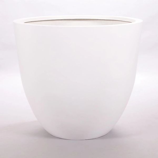 Elegant Einrichten Pflanzkübel Fiberglas Rund-Konisch D90xH80cm Perlmutt-We günstig online kaufen