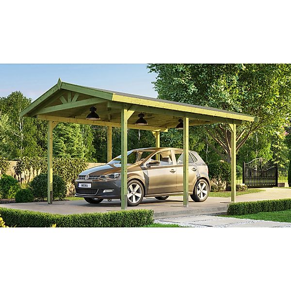 weka Einzelcarport »Satteldachcarport 611«, Holz, 270 cm, kdi, 18 mm Massiv günstig online kaufen