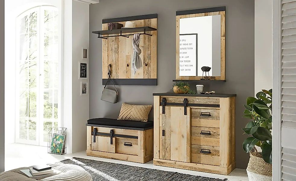 Garderobenpaneel  Sintra ¦ holzfarben ¦ Maße (cm): B: 92 H: 100 T: 26.0 Gar günstig online kaufen