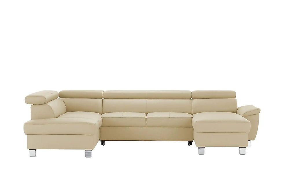 uno Wohnlandschaft aus Echtleder Avola ¦ beige ¦ Maße (cm): B: 315 H: 90 T: günstig online kaufen