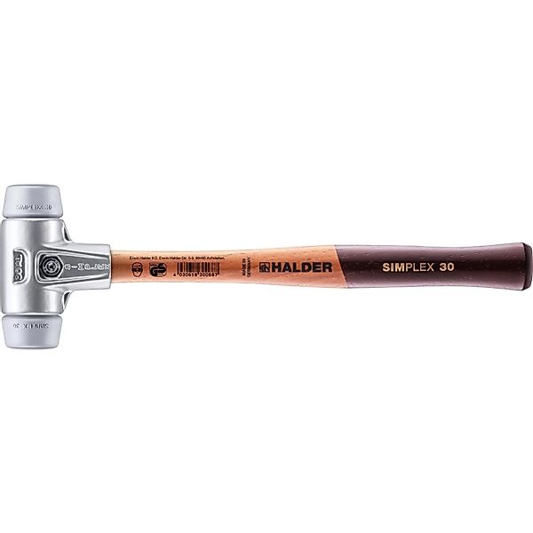 Halder Simplex Schonhammer Ø 30 mm TPE-mid Grau mit Aluminiumgehäuse günstig online kaufen