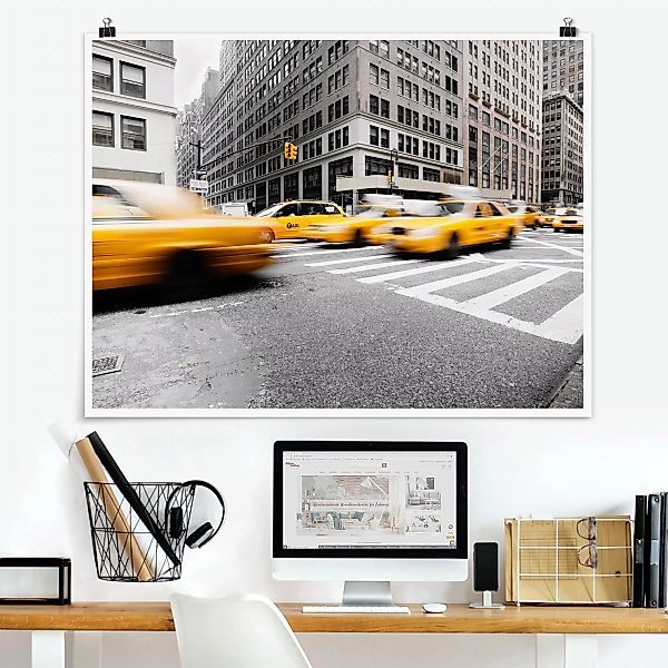 Poster Architektur & Skyline - Querformat Rasantes New York günstig online kaufen