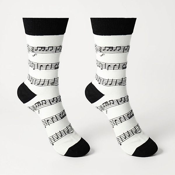 mugesh Freizeitsocken Musik Socken weiß mit günstig online kaufen