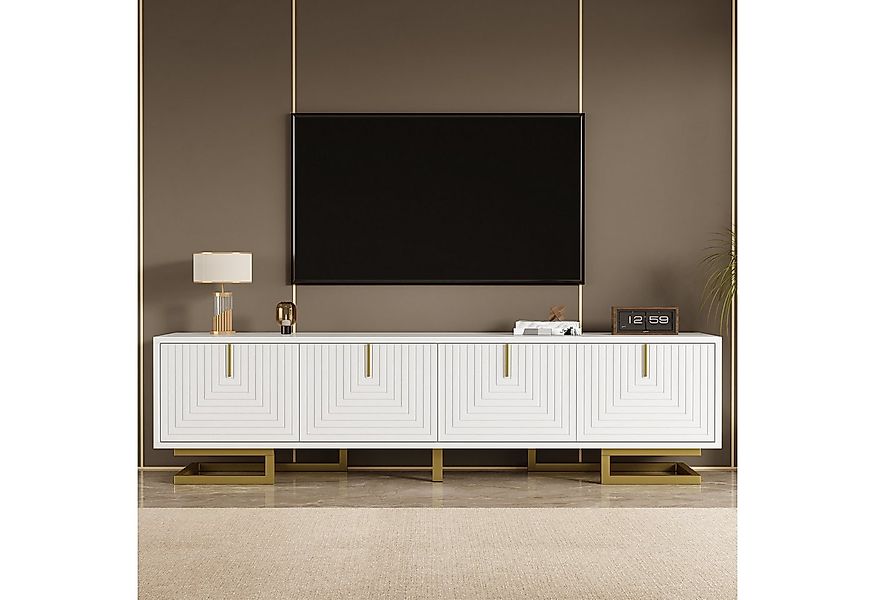 OKWISH Lowboard goldene Griffe und Beine (TV-Möbel, Fernsehschrank, 1 St., günstig online kaufen