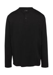 QS Langarmshirt T-Shirt Henley mit Knopfverschluss günstig online kaufen