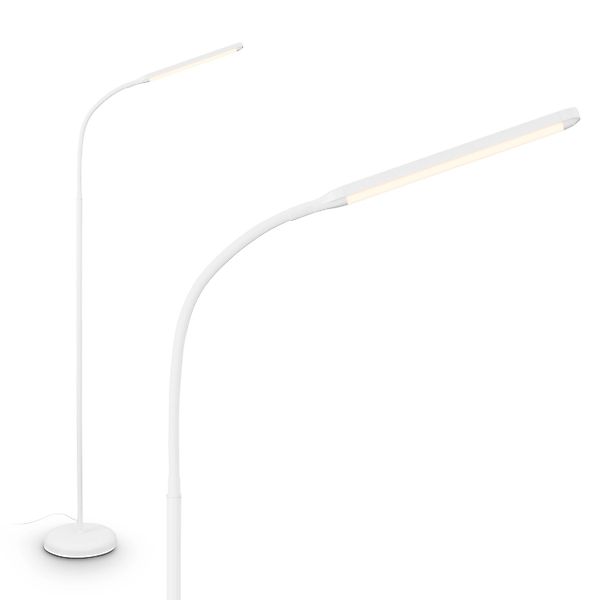 Brilo LED-Stehleuchte Mura Touchdim Schwenkbar Weiß 135,2 cm x Ø 21 cm günstig online kaufen