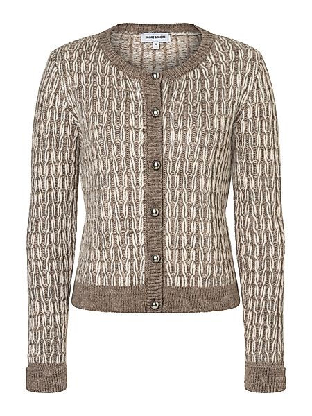 MORE&MORE Strickjacke softe, gemusterte Strickjacke günstig online kaufen