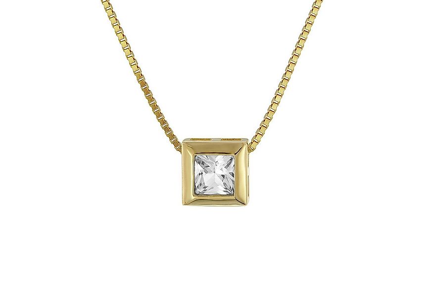 trendor Kette mit Anhänger Gold-Anhänger 333 / 8K mit Zirkonia + goldplatti günstig online kaufen