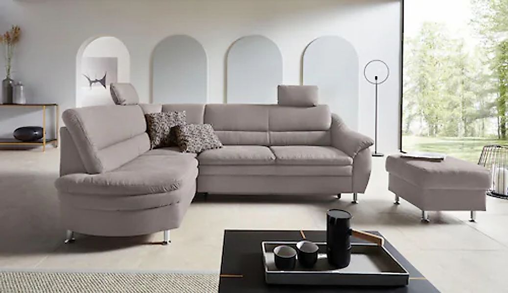 Home affaire Ecksofa »Cardoso L-Form« Federkern, wahlweise mit Bett, Schubk günstig online kaufen