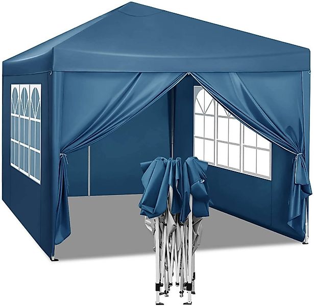 Woltu Faltpavillon, mit 4 Seitenteilen, aus Oxford Metallrahmen 3x3 m günstig online kaufen