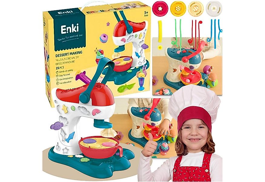 LA CUTE Knete Kreatives Dessert-Spielzeug mit Eismaschine & Modelliermasse günstig online kaufen