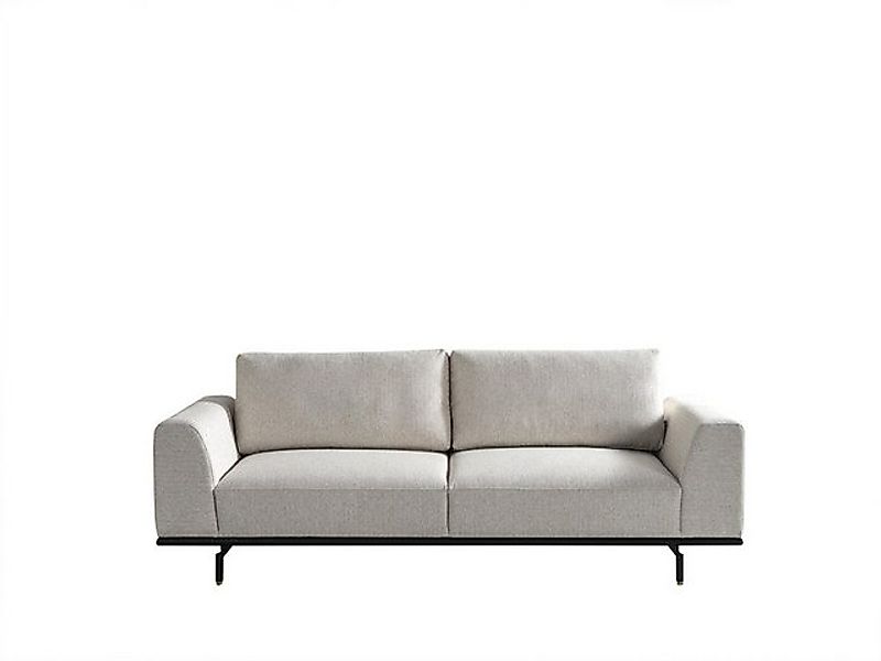 Xlmoebel Sofa Neues weißes modernes Stoff-Polyester-Dreisitzer-Sofa, Herges günstig online kaufen