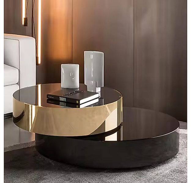 alesvelt Couchtisch edler Beistelltisch 2er Set 100cm 360 Grad Rotation gol günstig online kaufen