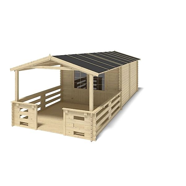 Altanka Gartenhaus   Gerätehaus    3x4 m mit Anbau 3x3.76 m   21 m²   DOM66 günstig online kaufen
