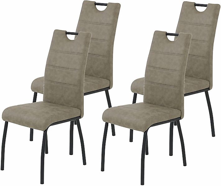 HELA 4-Fußstuhl "PETRA" (Set) 4 Stk.Vierfußstuhl; Vintage Optik; mit Griff; günstig online kaufen