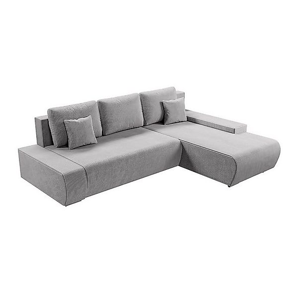 Juskys Ecksofa Iseo, modern, L-Form, Schlaffunktion, bequem, samtig wie Cor günstig online kaufen
