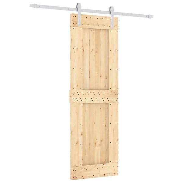 vidaXL Schiebetür mit Beschlag 70x210 cm Massivholz Kiefer 3203012 günstig online kaufen