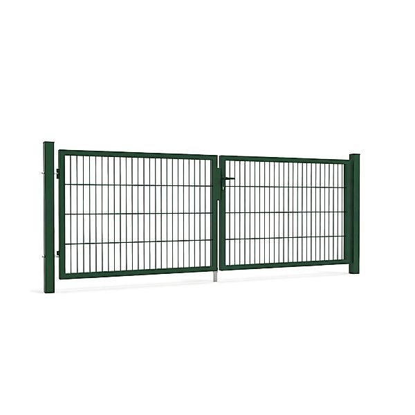 GEWA Gartentor Economy 3m Breit 1,8m Hoch Doppeltor Doppelstabmattentor Dop günstig online kaufen