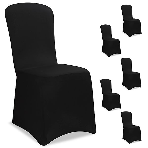 Stuhlhusse 6er-Set Schwarz OEKO-TEX® günstig online kaufen