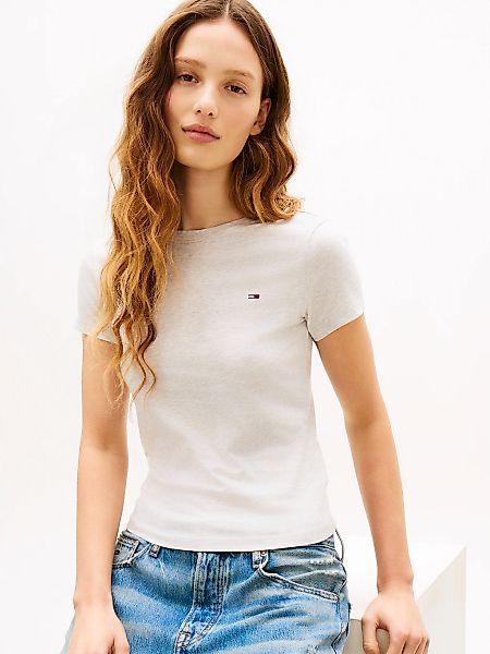 Tommy Jeans "TJW SLIM C-NECK TEE" mit Logo-Stickerei günstig online kaufen