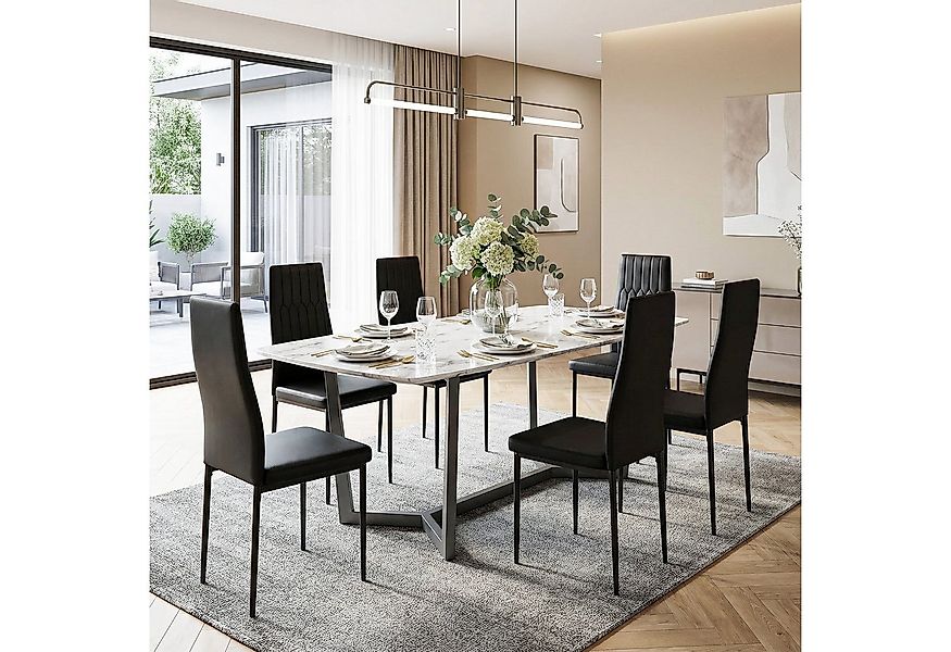 TLGREEN Esszimmerstuhl Stuhl mit hoher Rückenlehne, (6 St), für Esstisch, E günstig online kaufen