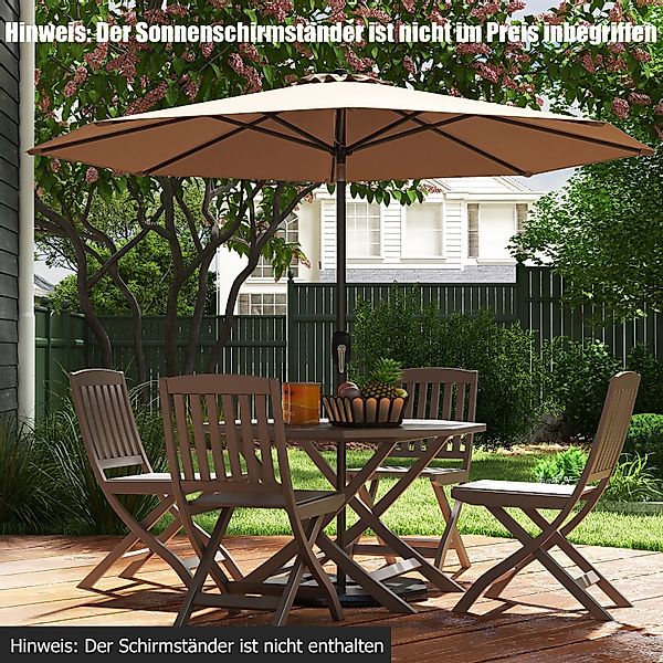 COSTWAY Sonnenschirm Ø270cm Balkonschirm, 30° neigbar, günstig online kaufen