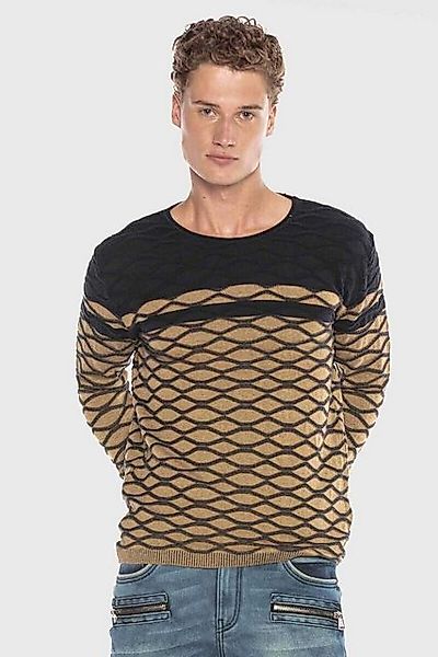 Cipo & Baxx Rundhalspullover "Pullover", mit modernem Muster günstig online kaufen