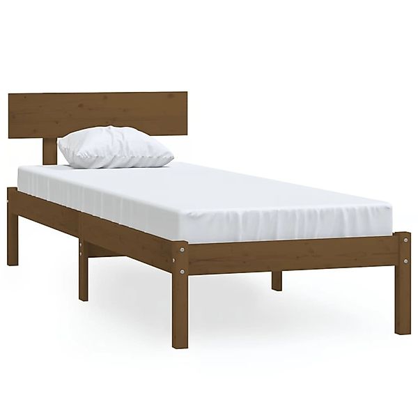 vidaXL Bett Massivholzbett Honigbraun Kiefer 90x190 günstig online kaufen