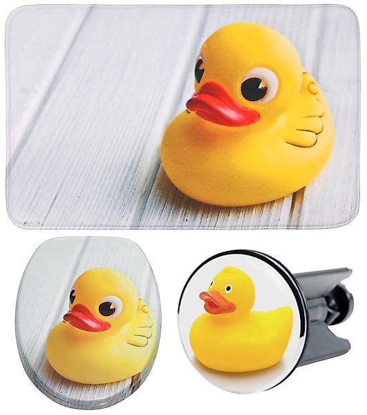 Sanilo Badaccessoire-Set "Ente", (Komplett-Set, 3 tlg.), bestehend aus WC-S günstig online kaufen