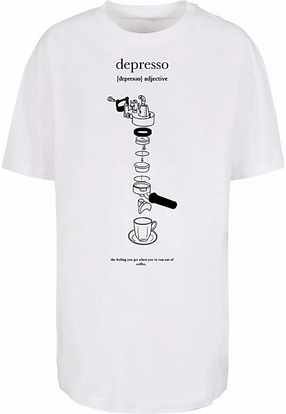 MisterTee T-Shirt "MisterTee Ladies Depresso Oversized Boyfriend Tee", (1 t günstig online kaufen