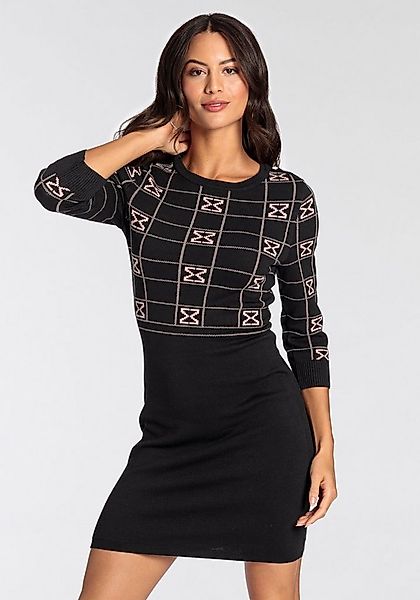 Melrose Strickkleid in femininer Mini-Länge mit Jacquard Muster günstig online kaufen