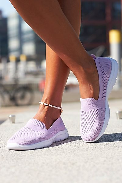 LASCANA Slipper, Slip-On-Sneaker, Halbschuh, ultraleichter Sneaker, VEGAN günstig online kaufen