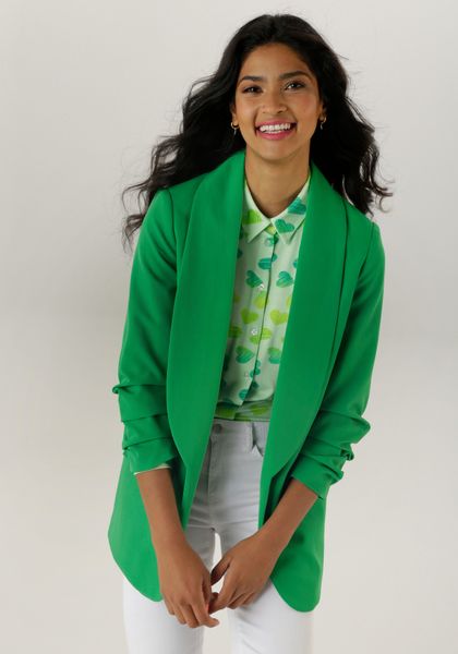 Aniston SELECTED Longblazer mit modischem Reverskragen und gerafften Ärmeln günstig online kaufen