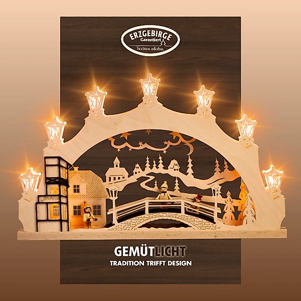 Weigla LED Schwibbogen, Erzgebirge garantiert, Weihnachtsdeko Innen, Weihna günstig online kaufen