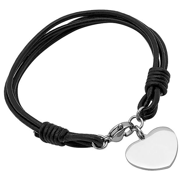 Unique Lederarmband Lederarmband mit Herzanhänger B5187 günstig online kaufen