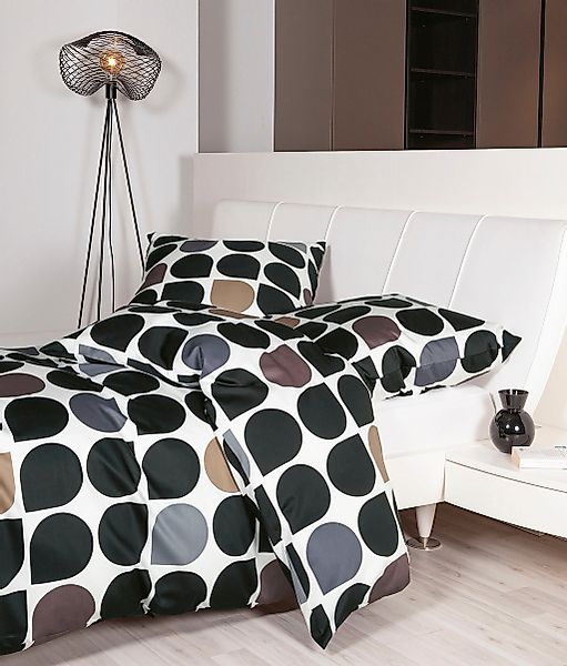 Janine Janine Mako-Satin Bettwäsche J.D. 87093 schwarz platin Größe:  155x2 günstig online kaufen