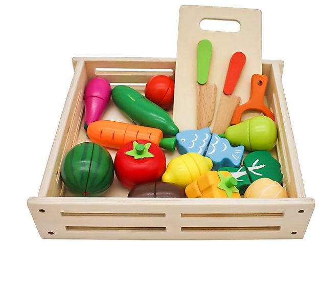 Mamabrum Spielküche Obst und Gemüse aus Holz zum Schneiden - Spielset für K günstig online kaufen