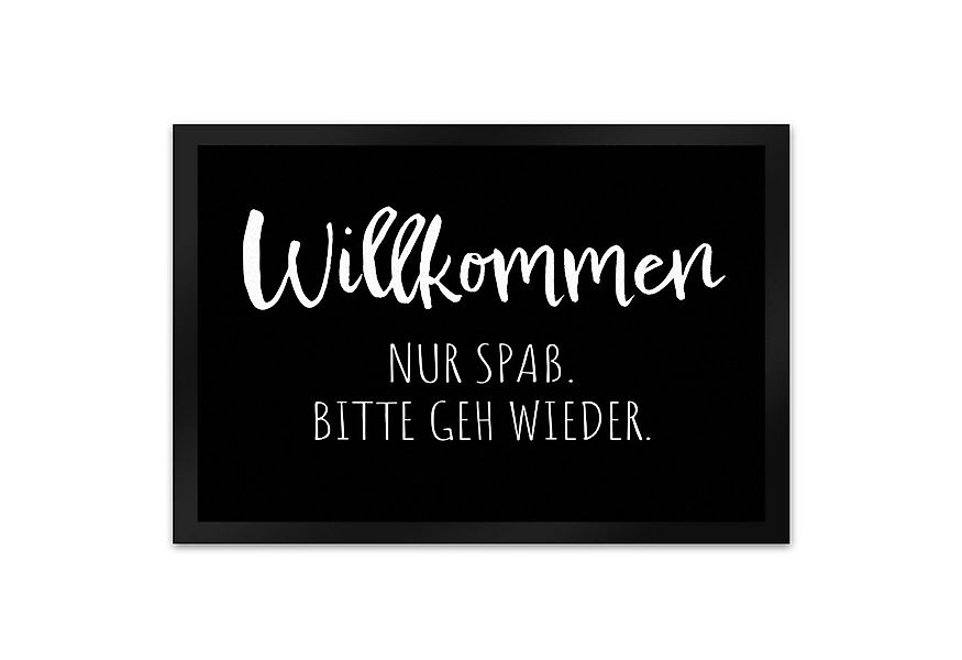 speecheese Fußmatte Hau ab Fußmatte XL in 40x60 cm Willkommen Nur Spaß. Bit günstig online kaufen