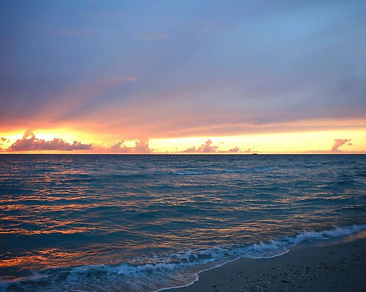 Fototapete "Sunset Miami" 4,00x2,50 m / Glattvlies Perlmutt günstig online kaufen