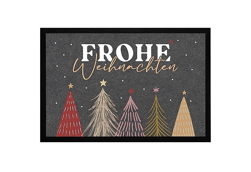 MoonWorks Fußmatte Fußmatte Frohe Weihnachten winterliches Skandi-Style Bau günstig online kaufen