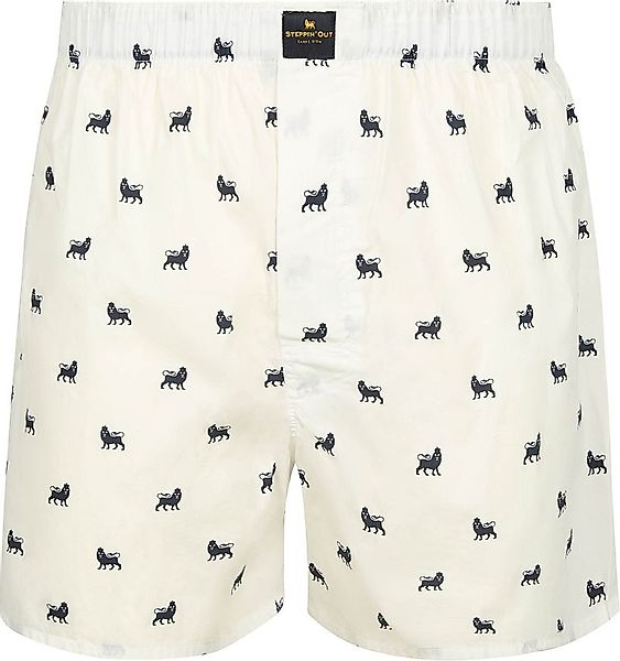 Steppin' Out Boxer weiß Logo Oxford - Größe S günstig online kaufen