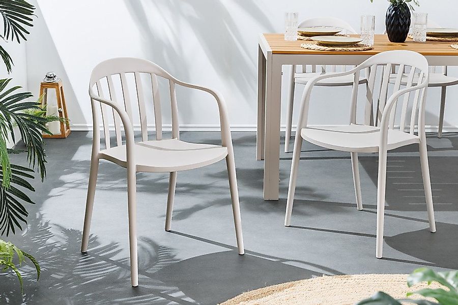 riess-ambiente Gartenstuhl STUDIO ITALIA taupe · wetterfester Stapelstuhl f günstig online kaufen