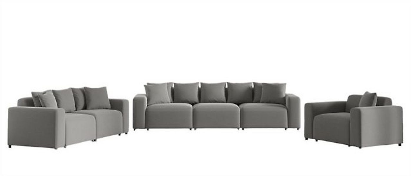 Fun Möbel Polstergarnitur Designersofa MEGAN 3-2-1 Sofagarnitur in Stoff Sa günstig online kaufen