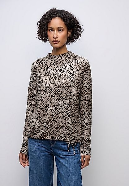 STREET ONE Langarmshirt mit Tunnelzugbändchen im Bund günstig online kaufen