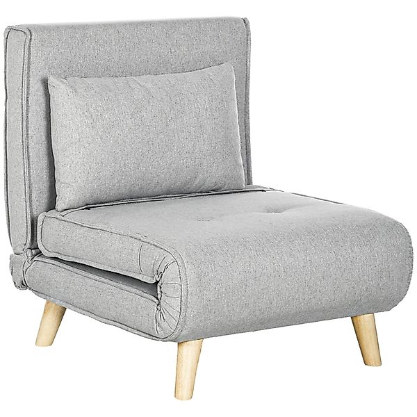HOMCOM Schlafsofa Schlafsessel mit Bettfunktion, Lendenkissen, günstig online kaufen