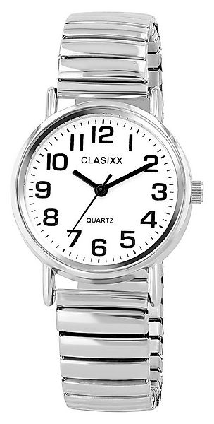 Clasixx Quarzuhr 1700273 silberfarbig, Mineralglas günstig online kaufen