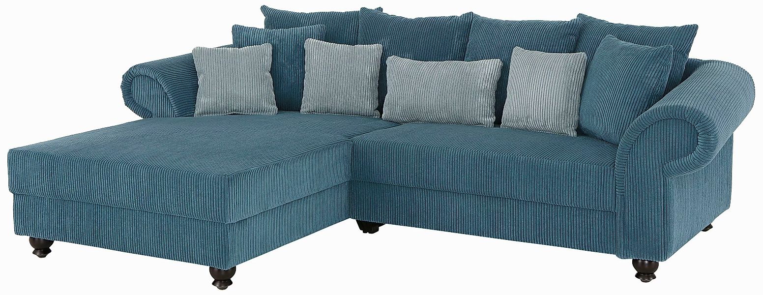 Home affaire Ecksofa "King George King Henry, Mega Sofa, Breite 260cm, L-Fo günstig online kaufen